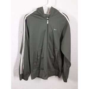 Nike Mens S Small Green Hooded Track Jacket Full Zip Hoodie